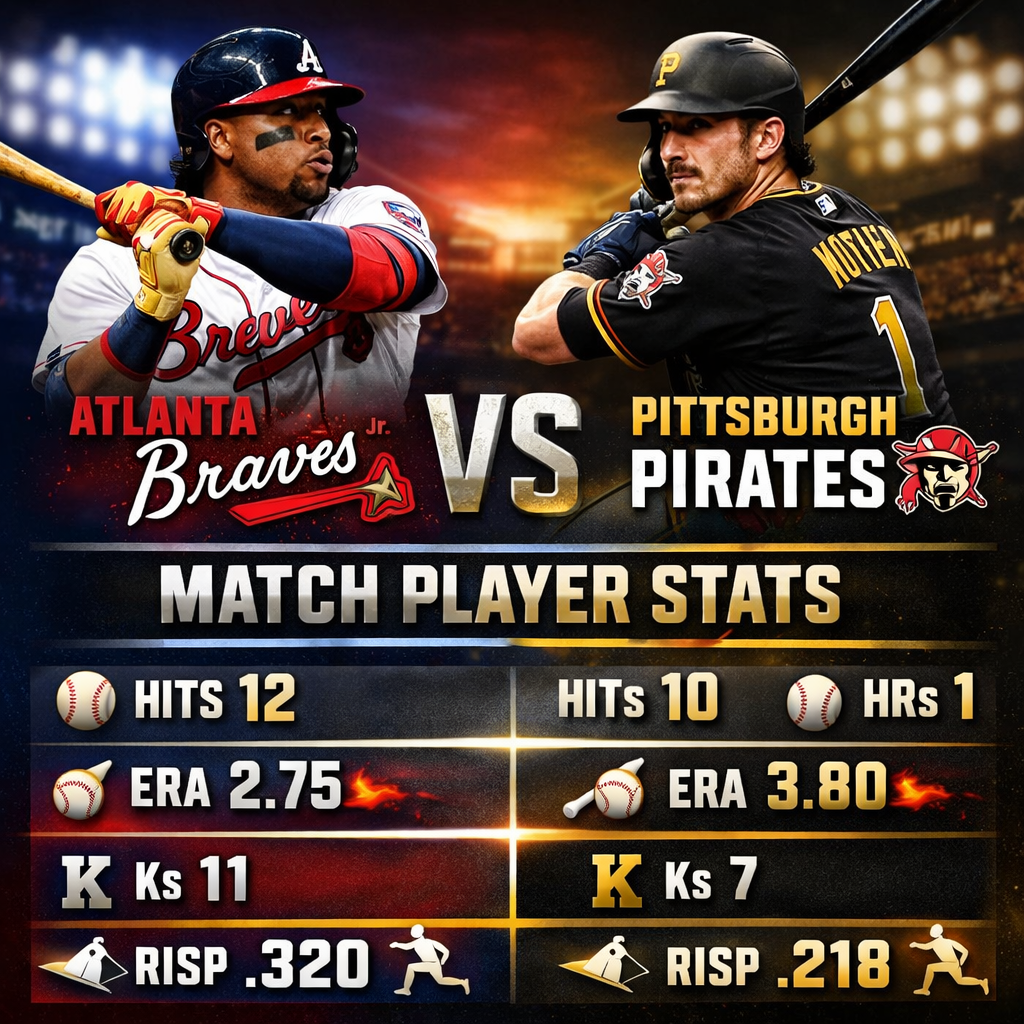 Atlanta Braves vs Pittsburgh Pirates Match Player Stats Overview