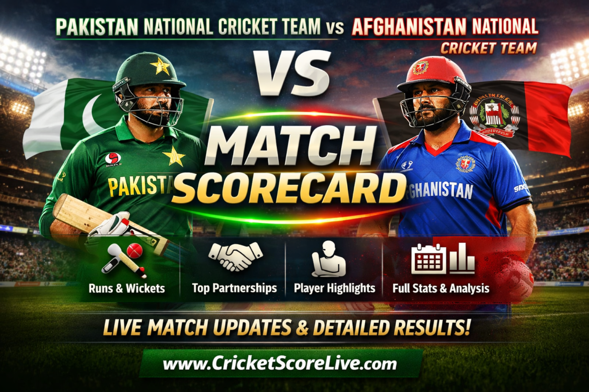 pakistan national cricket team vs afghanistan national cricket team match scorecard