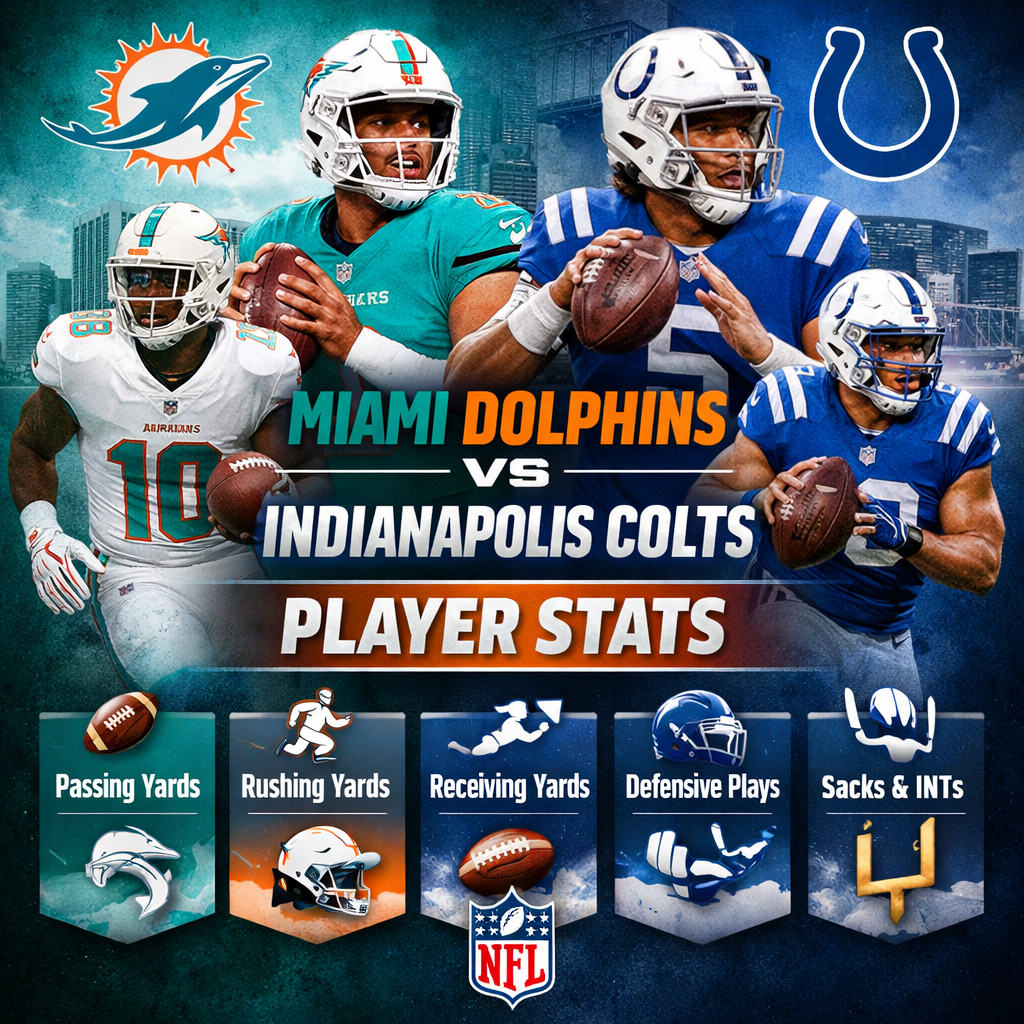 miami dolphins vs indianapolis colts match player stats
