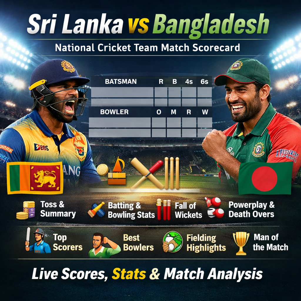 Sri Lanka National Cricket Team vs Bangladesh National Cricket Team Match Scorecard – Complete Overview